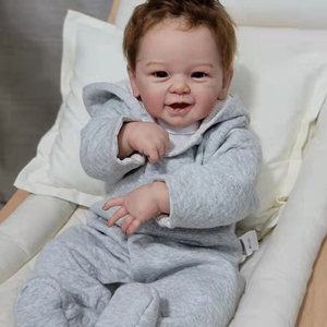 NPK 24 pouces/60 cm Poupée réaliste pour bébé Jouets Cadeau de Noël Poupée d'art faite à la main Poupée en silicone pour bébé Reborn - Product Image 1