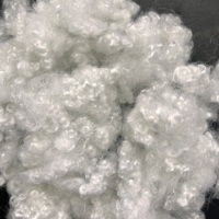Fibre de polyester 100 % non siliconée, creuse et conjuguée, 15D 64 mm HCNS, recyclée en usine, qualité supérieure, pour rembourrage