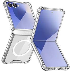 Étui magnétique transparent personnalisé pour Samsung Z Flip 8 7, <span class=keywords><strong>coque</strong></span> <span class=keywords><strong>de</strong></span> <span class=keywords><strong>téléphone</strong></span> personnalisée avec coins renforcés et protection antichoc - Product Image 1