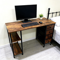 Bureau de jeu ergonomique professionnel avec structure en tube d'acier robuste, bureau d'ordinateur de jeu convertible minimaliste et durable avec rangement