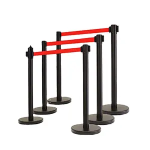 Detachable Head Retracement 2 M Queue Line Belt Barrier Obstacle Control System With Marker Board