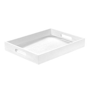 Vassoio di servizio in legno con manici in legno rettangolo decorazione ottomana vassoio di vanità per colazione bevande cucina pranzo soggiorno - Product Image 1