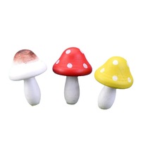 Champignons de couleur Miniature pour le jardin de fées, Mini Figurines de champignons, accessoires pour la maison, champignons artificiels simulés en bois