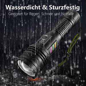 Lampe torche tactique LED USB rechargeable 30W XHP160 en gros, corps en aluminium haute puissance, portée 1000m - Product Image 6