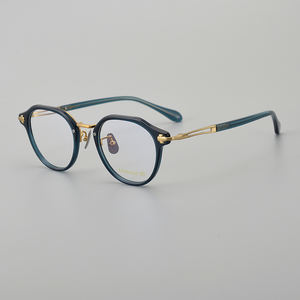 Film "Infernal Affairs" Hong Kong Style rétro sombre myopie cadre pour les yeux italien <span class=keywords><strong>de</strong></span> haute qualité acide acétique main sol papillon cadre - Product Image 5