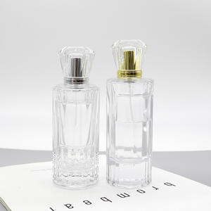100ml Tall Vertically Striped Glass Perfume <b>Spray</b> <b>Bottle</b> Clip-On <b>Empty</b> Cosmetic <b>Bottle</b> for Women - Product Image 3