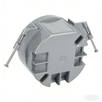 Boîtier électrique de plafond W520P bleu en PVC, 4 modules ronds, neuf, avec clous intégrés, boîte de sortie PVC avec connecteurs