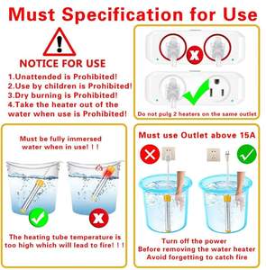 Barres chauffantes électriques à haute puissance de 1500 W, conformes aux normes américaines, européennes et britanniques, chauffage rapide - Sorties d'usine - Product Image 6