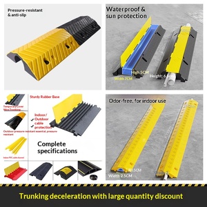 Cache-câble en caoutchouc avec conception anti-rouleau pour la protection des câbles au sol, des ralentisseurs et des traversées de câbles - Product Image 4