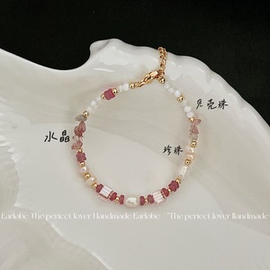 Cuentas de cristal rosa de lujo para pulsera para mujer Accesorio de moda con precio competitivo Joyería de moda de calidad superior - Product Image 4