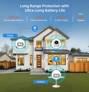 Caméra de surveillance pour bébé sans fil au <span class=keywords><strong>prix</strong></span> <span class=keywords><strong>d</strong></span>'usine, écran IPS 4,3 pouces, vidéo HD 720P, pas de WiFi requis, portée de 300 m, communication bidirectionnelle - Product Image 4