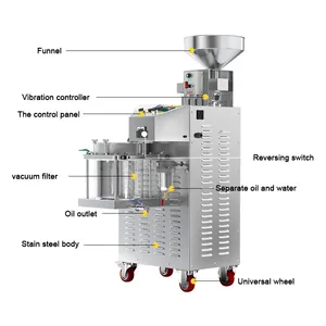 Kalter Sonnenblumenöl-Extraktor/Maschine zur Herstellung von Speiseöl presse mit Ölfilter/Avocado-Öl verarbeitung maschine