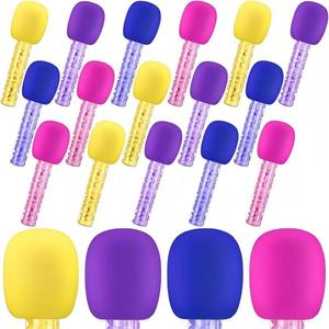 DAMAI 8 Color <b>Party</b> Supplies Kids Birthday Halloween New Year And Themed <b>Party</b> Microphone Shaped Plastic Candy <b>Box</b> - Product Image 2