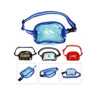 Logo personnalisé sac à fermeture éclair en PVC sac banane étanche pour fitness, voyage et sport sac banane transparent en PVC