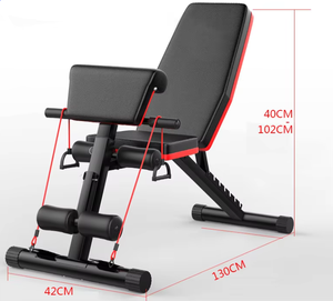 KaraQoton Planche Abdominale Pliante Réglable en Métal Unisexe, <span class=keywords><strong>Banc</strong></span> Multifonctionnel en ABS pour Tonification Abdominale et Équipement de Fitness pour Sit-up - Product Image 1