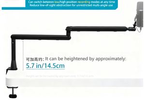 Soporte de micrófono de Metal profesional ajustable con <span class=keywords><strong>Clip</strong></span> DE MONTAJE DE MESA soporte en voladizo para estudio de Podcast - Product Image 4