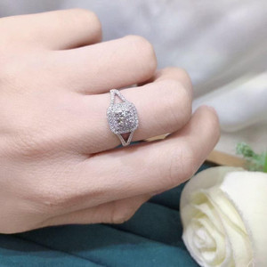Anello Stile Pave per Donne con Pietre Scintillanti, Gioiello da Dito alla Moda per Uso Quotidiano, Idea Regalo - Product Image 4