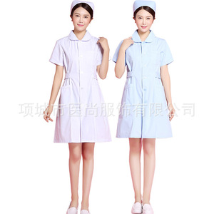 Uniforme de travail de stage, uniforme d'infirmière, veste blanche à manches longues à manches courtes, col de poupée, <span class=keywords><strong>pharmacie</strong></span> d'hôpital - Product Image 1