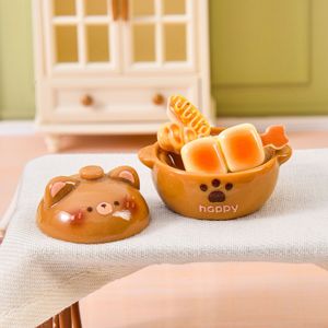Accessoires en résine DIY pour maison de poupée, figurines d'animaux de dessin animé mignons, aliments miniatures, ornements de bureau faits à la main - Product Image 3
