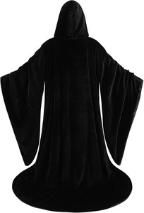 Capa con Capucha <span class=keywords><strong>de</strong></span> Gamuza <span class=keywords><strong>de</strong></span> <span class=keywords><strong>Bruja</strong></span> <span class=keywords><strong>para</strong></span> Adultos, <span class=keywords><strong>Disfraz</strong></span> <span class=keywords><strong>de</strong></span> Mago <span class=keywords><strong>para</strong></span> Fiesta <span class=keywords><strong>de</strong></span> Carnaval, Capa <span class=keywords><strong>de</strong></span> la Muerte <span class=keywords><strong>para</strong></span> Representaciones Escénicas, Capa Larga - Product Image 4