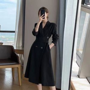 black suit dresses Amberly Blazer Dress / M shoulder midi dress designed to flatter your figure and exude elegance Generic Summer Dresses for Women