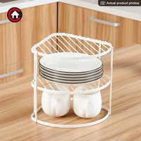 Étagère multifonctionnelle en fil métallique à 3 niveaux, organisateur de garde-manger, organisateur d'assiettes pour armoire de cuisine, support de comptoir