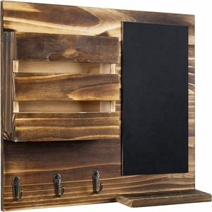Décoration murale, organisateur de courrier et de clés <span class=keywords><strong>personnalisé</strong></span> avec tableau d'affichage, en <span class=keywords><strong>bois</strong></span> massif, à fixer au mur, trieur de courrier en <span class=keywords><strong>bois</strong></span>, <span class=keywords><strong>porte</strong></span>-clés en <span class=keywords><strong>bois</strong></span> - Product Image 4