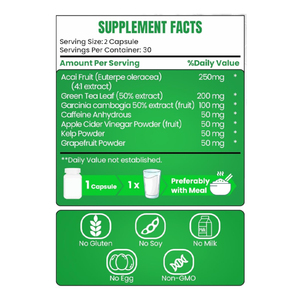 Compresse organiche per la dieta della pancia piatta Detox soppressore dell'appetito addominale capsule dimagranti veloci per adulti che bruciano i grassi pillola per la gestione del peso - Product Image 2