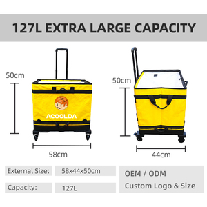 Sac de <span class=keywords><strong>livraison</strong></span> pliable pour le dernier kilomètre avec roues détachables, sac de tri de colis à roulettes grande capacité pour la logistique <span class=keywords><strong>express</strong></span> - Product Image 4