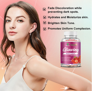 Suplementos de Beleza para Uso Diário, Sem Glúten, Não-OGM, Veganos, Gomas Iluminadoras com Biotina, Vitamina C e Colágeno para Mulheres - Product Image 4