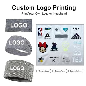 Polyester Yoga Sports <b>Headband</b> Sweat Wicking Quick Dry Anti Slip Custom Logo <b>Running</b> Hair Bands <b>Women</b> Men Hair Accessories - Product Image 4