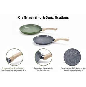 Nuevo artículo Ligero Versátil Fácil de limpiar 6 pulgadas 8 pulgadas 10 pulgadas Sartén de crepé de pizza de aluminio antiadherente - Product Image 5