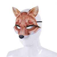 Masque de renard blanc en EVA imprimé pour la fête du Poisson d'avril, Halloween, carnaval, accessoires de fête, Wish AliExpress
