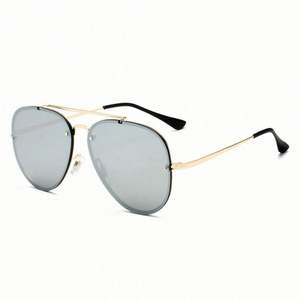 Lunettes de soleil œil de chat surdimensionnées vintage pour femmes, dégradées, protection UV400, monture métallique, style pilote, pour hommes, collection 2022 - Product Image 3