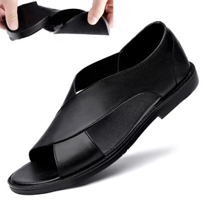 Men's Leather Sandals New Casual Men's <b>Shoes</b> Summer Outdoor Roman <b>Shoes</b> Soft Bottom Non-slip <b>Beach</b> <b>Shoes</b> - Product Image 3