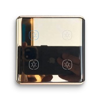 Interruptor Inteligente WiFi Zigbee 10A con APP, Panel Táctil de Vidrio de 4 Canales, Marco de Aleación de Aluminio y Metal, para Pared, Enchufe EU/UK