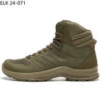 Vente en gros de bottes tactiques mi-hautes pour hommes chaussures de plein air imperméables confortables personnalisées avec nubuck artificiel pour les activités de plein air