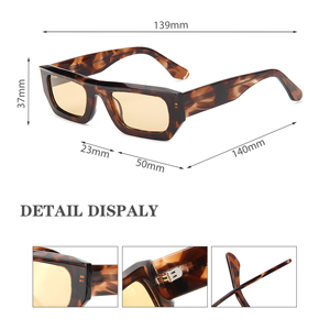 Lunettes de soleil tendance pour hommes, marque de créateur, plusieurs couleurs de verres, protection UV400, monture en acétate premium, logo personnalisé - Product Image 2