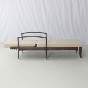 Muebles de Exterior, <span class=keywords><strong>Tumbona</strong></span> de Ratán Sintético Color Marrón Playa para Piscina, <span class=keywords><strong>Tumbona</strong></span> de Mimbre con Cojín - Product Image 4