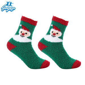 Chaussettes <span class=keywords><strong>de</strong></span> Noël en velours corail rouge, épaisses et chaudes, mi-velours, pour la maison, chaussettes <span class=keywords><strong>de</strong></span> vacances - Product Image 5
