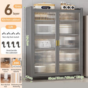 Lưu Trữ Phòng Ăn Tủ Kim Loại Tủ Bằng Chứng Lật Cửa Trái Cây Và Rau Lưu Trữ Giá Nhà Bếp Bakers Giá Với 2 Cửa - Product Image 5