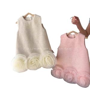 <span class=keywords><strong>Robe</strong></span> en satin au genou à col rond doux de style étoile pour enfants nouvelle <span class=keywords><strong>robe</strong></span> de gilet d'automne <span class=keywords><strong>hiver</strong></span> pour le premier anniversaire de bébé fille - Product Image 5