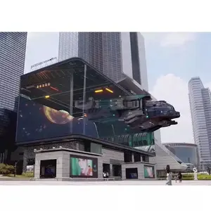 Ekran dijital Billboard Tv ekran 3D büyük yüksek açık Led Video duvar OEM P8 IP65 döküm alüminyum 3 yıl tam renkli