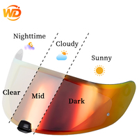 Nouveau Visor de Casque Moto HJ-20M C70 Photochromique Auto-Teintant Anti-Buée Anti-Pluie Anti-Vent en PC à Dégagement Rapide