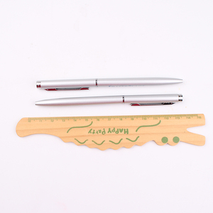 Stylo métallique fin avec accents argentés - Product Image 5