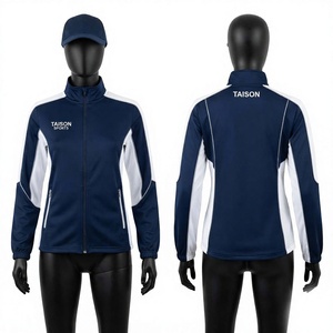 Premium Polyester/Rayon <b>Fleece</b> Hooded Pullover Cheerleading Training Jacket 330gsm Quick Dry Waterproof <b>Navy</b> White Solid Custom - Product Image 1