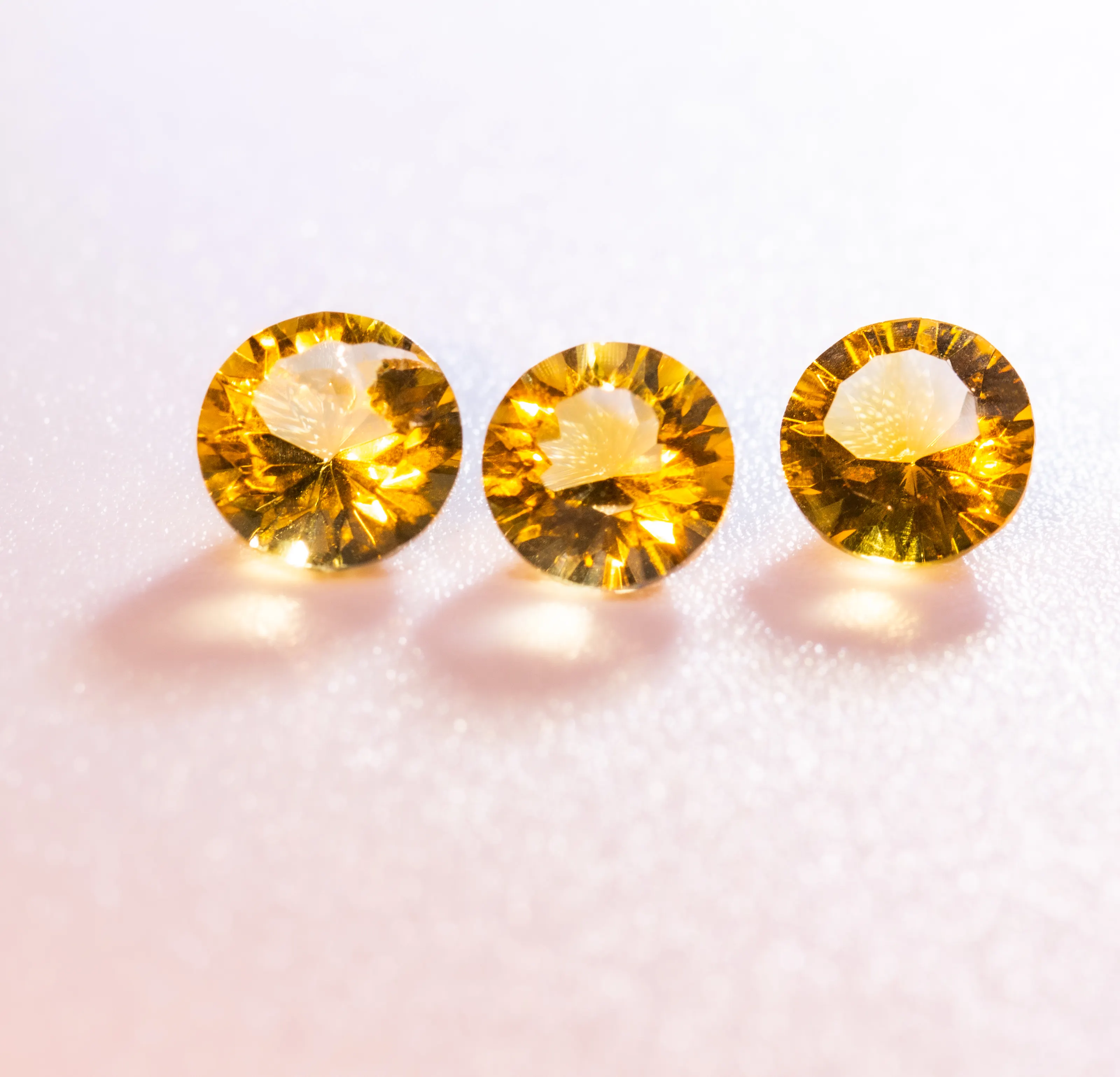 Natural 0.8-8.8.0mm round natural loose gemstone crystal gemstone citrine