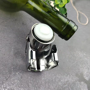 Stainless Steel Single Ear Wine Stopper Vacuum Sealed Bottle Closure For Champagne And Red Wine - Product Image 1