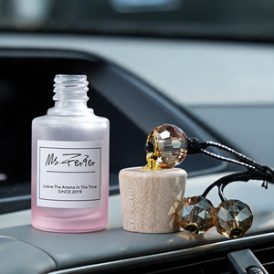 Handmade French Style <b>Car</b> Aromatherapy Glass <b>Bottle</b> For Aesthetic Gifting Bulk Custom Logo With Wooden Cap Box Set Jar Case - Product Image 1