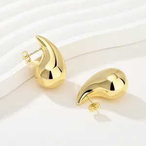 Manufacture Fashion Vintage AAA Zircon 18K Gold Plated Stud Tear Drops Earings For Women Wholesale Jewelry
